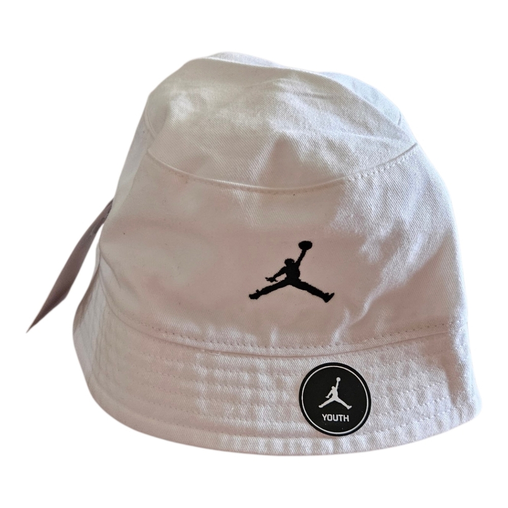 Jordan Jumpman Youth White Bucket Hat Size 8-20 Streetwear